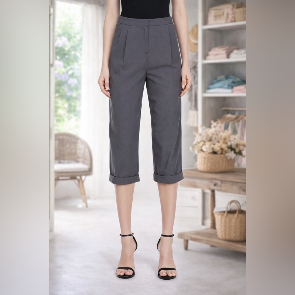 HALSTON RELAXED CROP PANTS